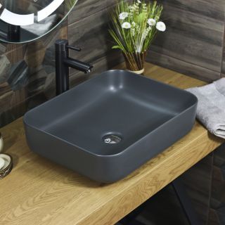 Накладная раковина Melana 320353MDG-805 50см тёмно-серый матовый